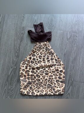 The Kript leopard halter top
